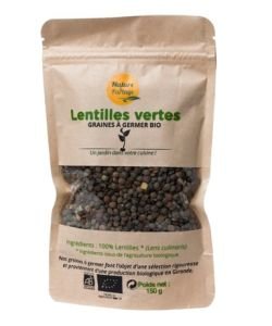 Lentilles vertes - Graines à germer BIO, 150 g